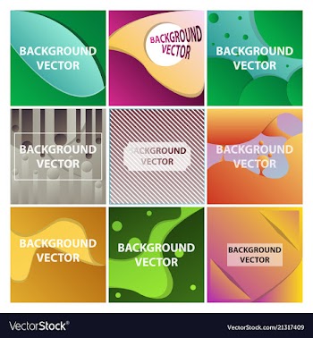 Abstract background set art template design for vector image