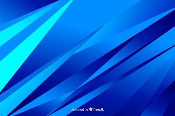 Abstract background shapes on blue shades Free Vector