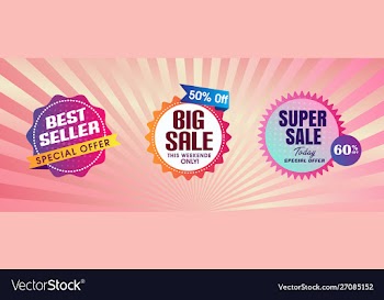 Abstract background with best seller design vector image
