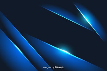 Abstract background with blue metallic shapes Free Vector