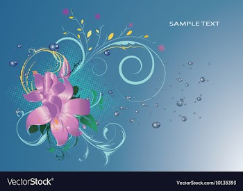Abstract background with floral vector image