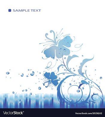 Abstract background with floral vector image