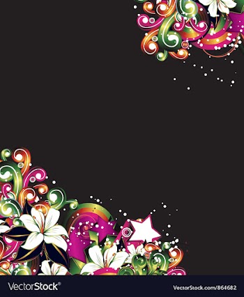 Abstract background with floral vector image