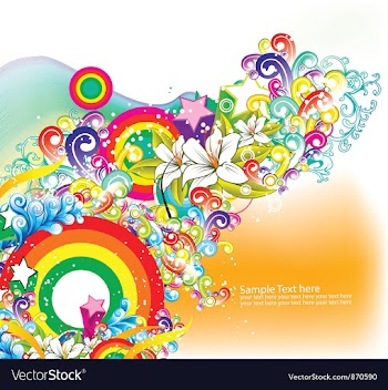 Abstract background with floral vector image