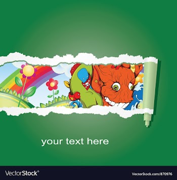 Abstract background with funny monsters vector image