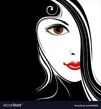 Abstract Background with Ladies Face vector image