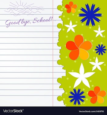Abstract background with notebook and color flower vector image