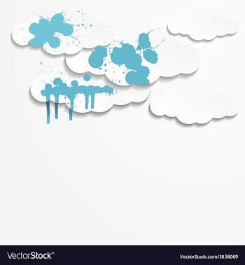 Abstract background with paper clouds vector image