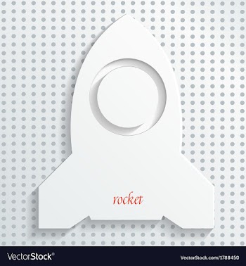 Abstract background with the image of the rocket vector image