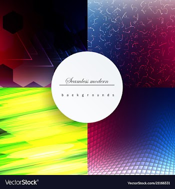 Abstract backgrounds set trendy multicolored vector image