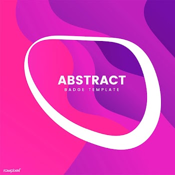 Abstract badge design in pink | Free stock vector - 463192