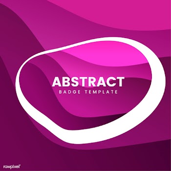 Abstract badge design in pink | Free stock vector - 463204