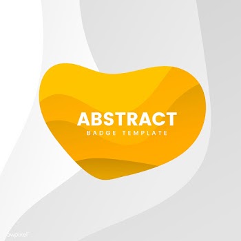 Abstract badge design in yellow | Free stock vector - 463184