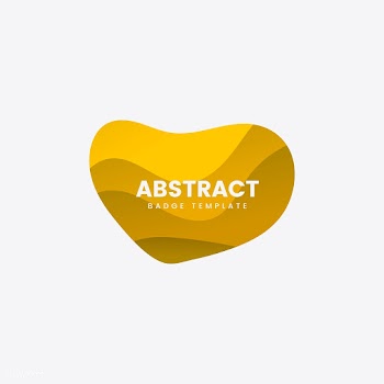 Abstract badge design in yellow | Free stock vector - 463197