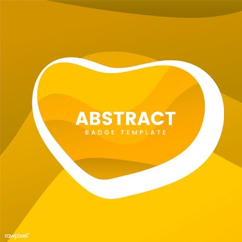 Abstract badge design in yellow | Free stock vector - 463219