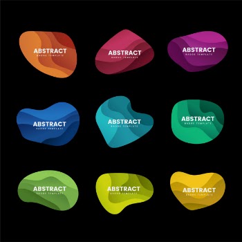 Abstract badge design vector set