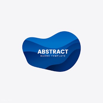 Abstract badge template in blue | Free stock vector - 463178