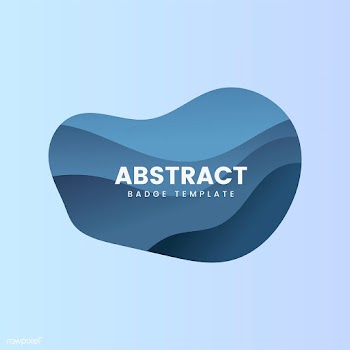 Abstract badge template in blue | Free stock vector - 463208