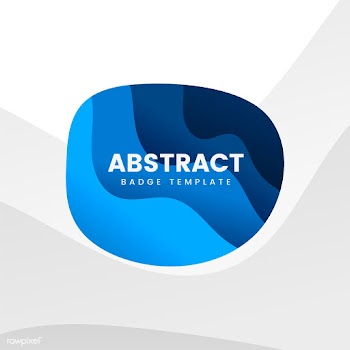 Abstract badge template in blue | Free stock vector - 463237