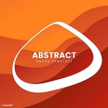 Abstract badge template in orange | Free stock vector - 463194
