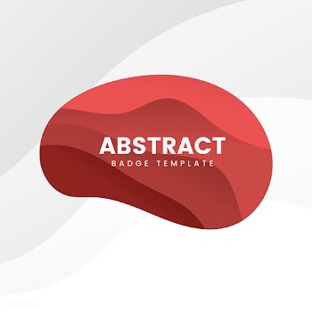 Abstract badge template in red | Free stock vector - 463182