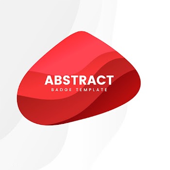 Abstract badge template in red | Free stock vector - 463230