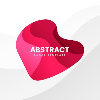 Abstract badge template in red | Free stock vector - 463231