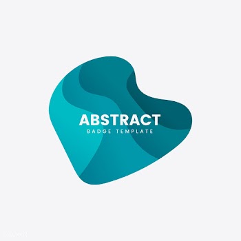 Abstract badge template in turquoise | Free stock vector - 463193