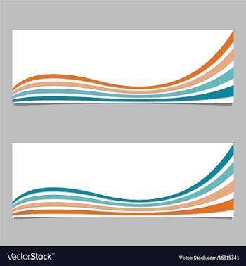 Abstract banner background from wave stripes vector image
