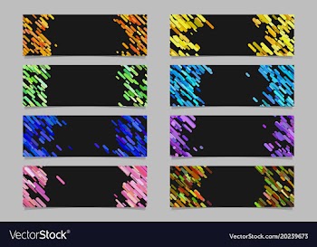 Abstract banner background template design set vector image