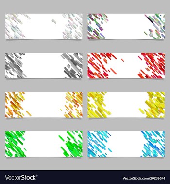 Abstract banner background template design set vector image
