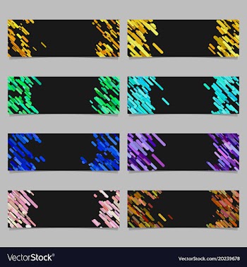 Abstract banner background template design set vector image