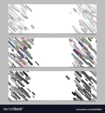 Abstract banner background template design set vector image