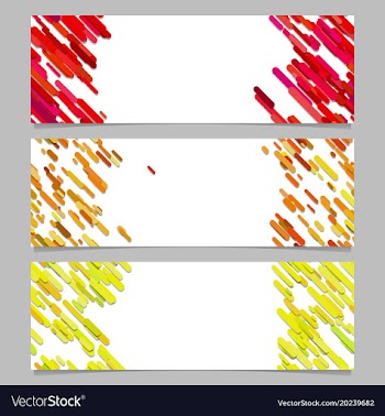 Abstract banner background template design set vector image