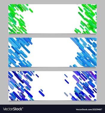 Abstract banner background template design set vector image