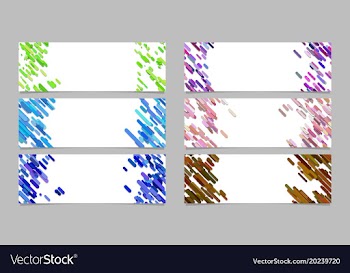 Abstract banner background template design set vector image