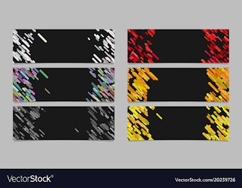 Abstract banner background template design set vector image
