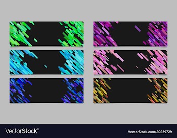 Abstract banner background template design set vector image