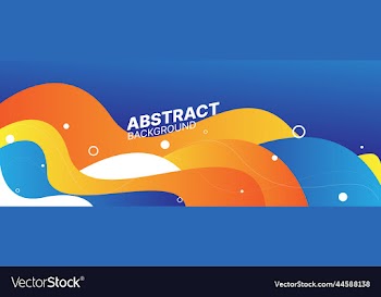 abstract banner background with orange and blue