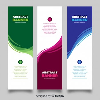 Abstract banner collection Free Vector