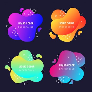 Abstract banner fluid vibrant gradient shapes collection Free Vector