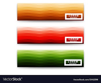 Abstract banner on background smooth wavy lines vector image