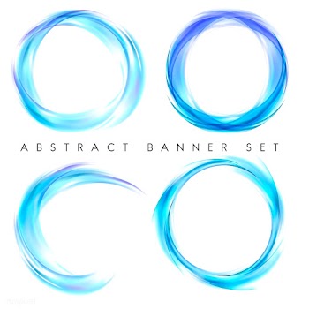 Abstract banner set in blue | Free stock vector - 484105