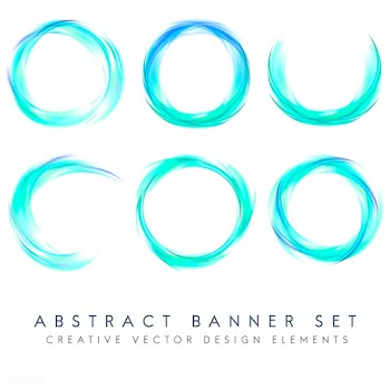 Abstract banner set in blue | Free stock vector - 484112