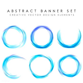 Abstract banner set in blue | Free stock vector - 484183