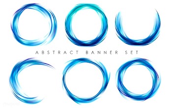 Abstract banner set in blue | Free stock vector - 484188