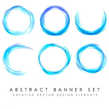Abstract banner set in blue | Free stock vector - 484212