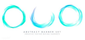 Abstract banner set in blue | Free stock vector - 484225