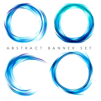 Abstract banner set in blue | Free stock vector - 484253