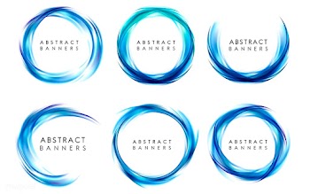 Abstract banner set in blue | Free stock vector - 484309